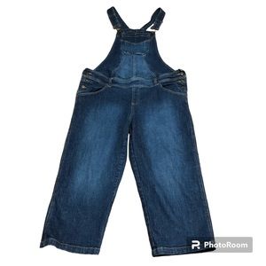 Planet Motherhood Jean Denim Capri Overalls Large 12/14 Maternity